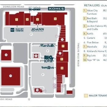 Plan of mall West Oaks II