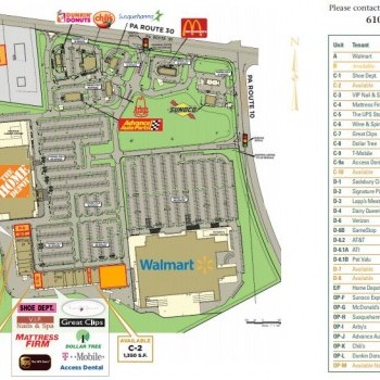 Plan of mall West Sadsbury Commons
