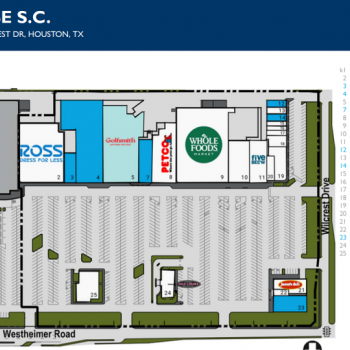 Plan of mall Westchase Shopping Center