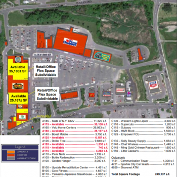 Plan of mall Western Lights Shopping Center