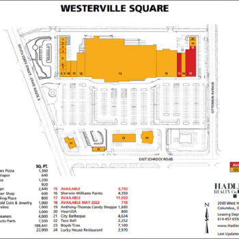 Plan of mall Westerville Square