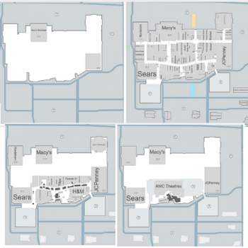 Plan of mall Westfield Southcenter