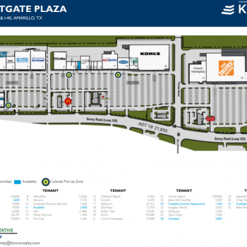 Plan of mall Westgate Plaza
