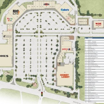Plan of mall Whiteland Town Center