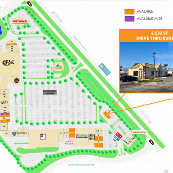 Plan of mall Wildewood Shopping Center