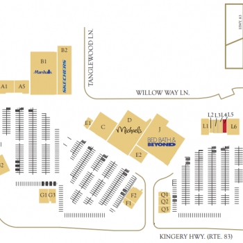 Plan of mall Willowbrook Town Center