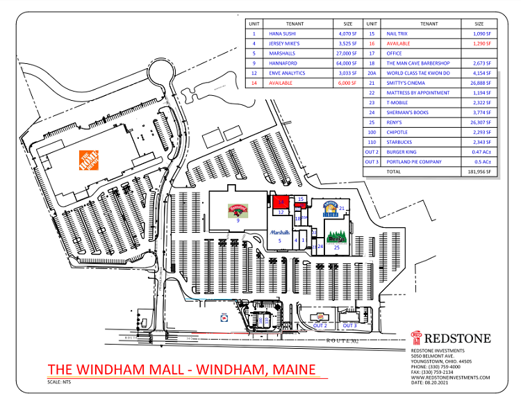 Smitty's Cinema in Windham Mall store location, hours (Windham, Maine