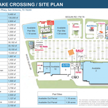 Plan of mall Woodlake Crossing
