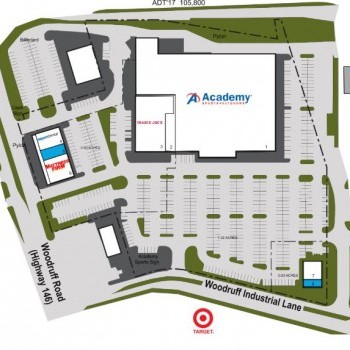 Plan of mall Woodruff Shopping Center