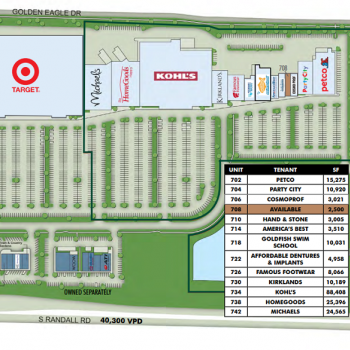 Plan of mall Woodscreek Commons