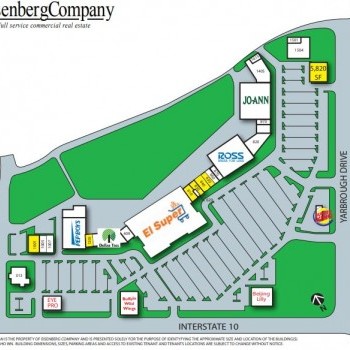 Plan of mall Yarbrough Plaza
