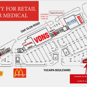 Plan of mall Yucaipa Valley Center