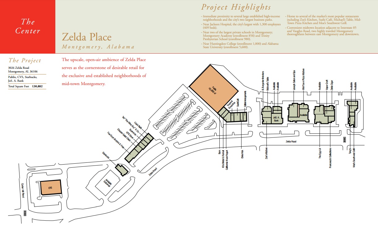 Zelda Shopping Place store list, hours, (location Montgomery
